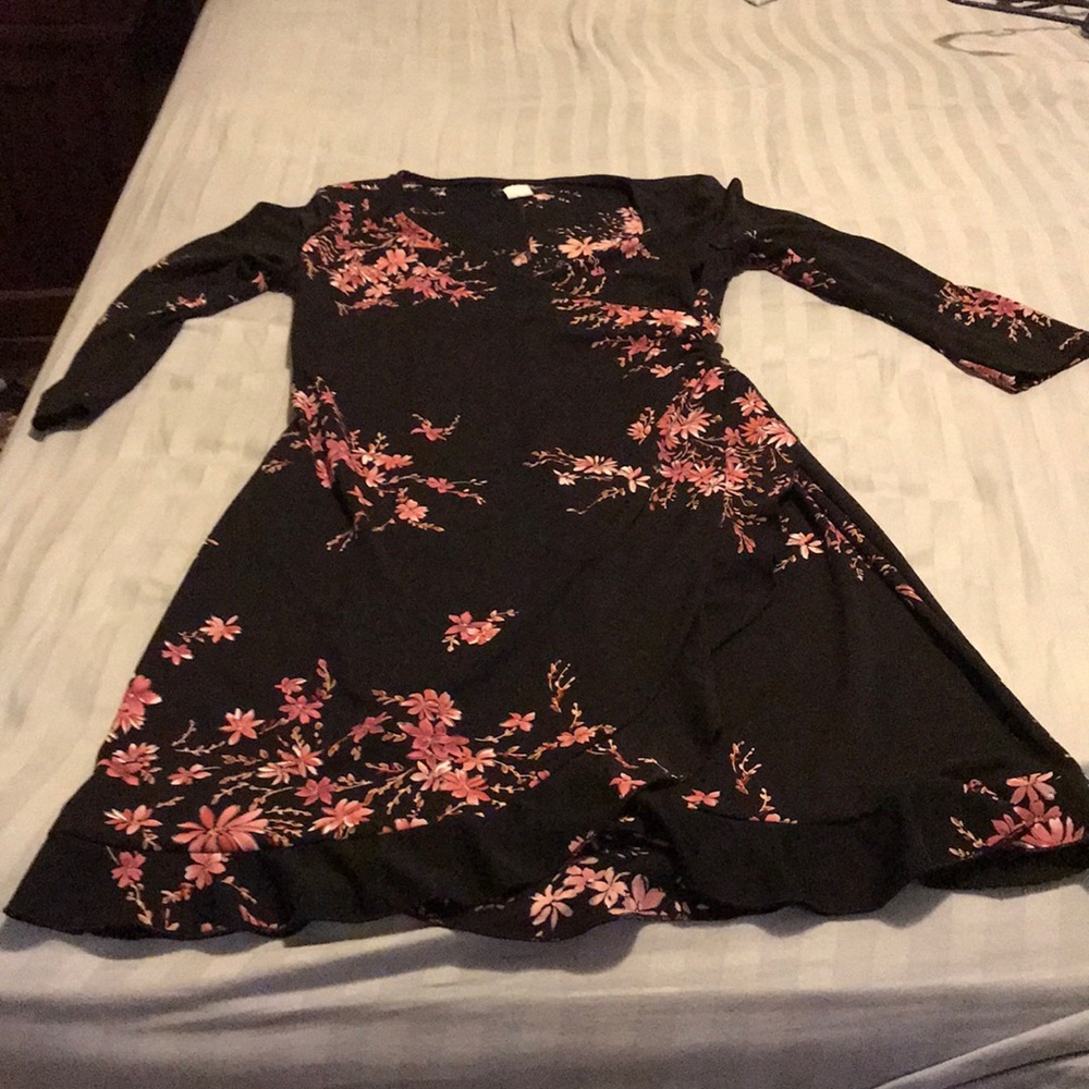 Black floral dress